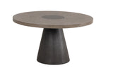 Broager Rustic Oak/Dark Walnut 5 Pc Dining Table Set (Light Gray Swivel Chairs) from Furniture of America - Luna Furniture