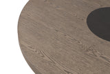 Broager Rustic Oak/Dark Walnut 5 Pc Dining Table Set (Light Gray Caster Chairs) from Furniture of America - Luna Furniture