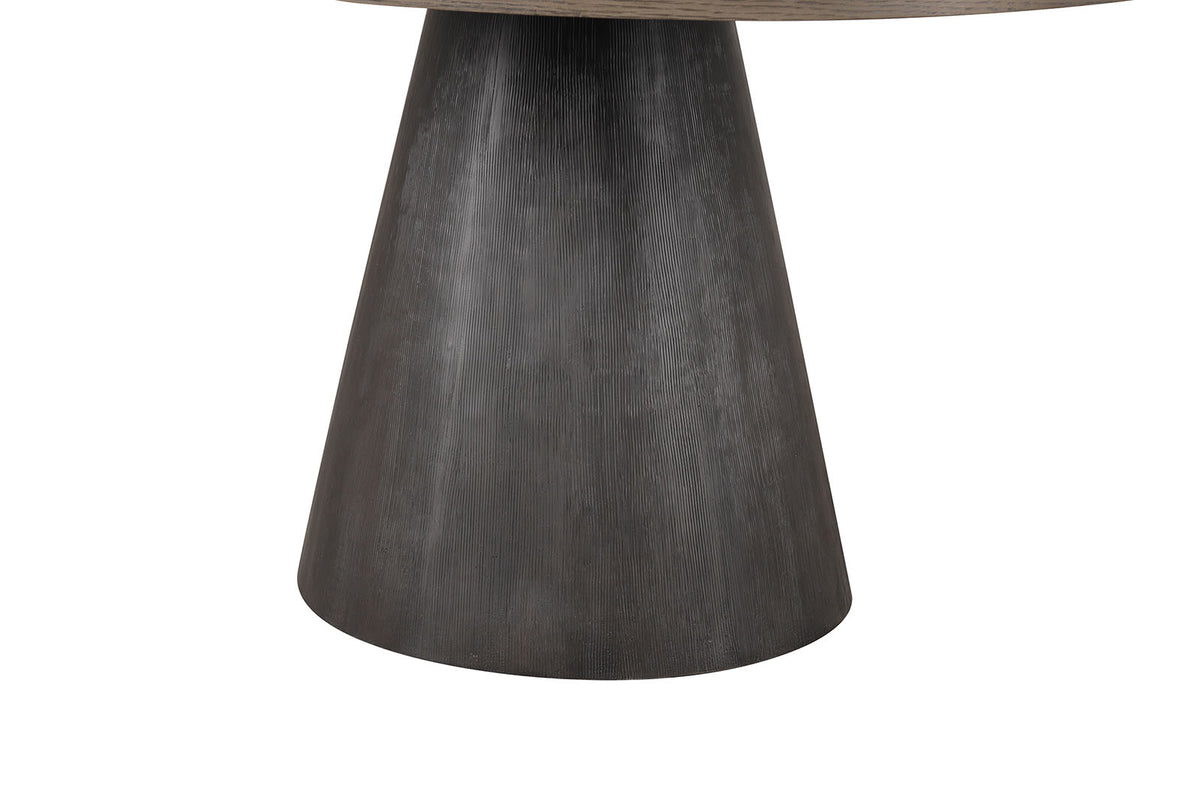 Broager Rustic Oak/Dark Walnut 5 Pc Dining Table Set (Light Gray Caster Chairs) from Furniture of America - Luna Furniture