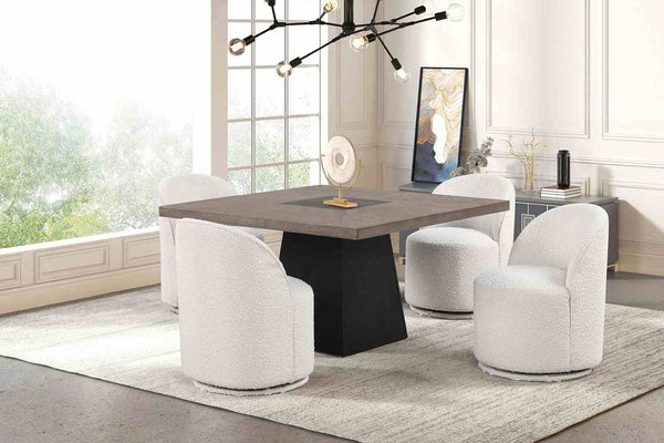 Broager Dark Walnut/White 5-Piece Dining Room Set