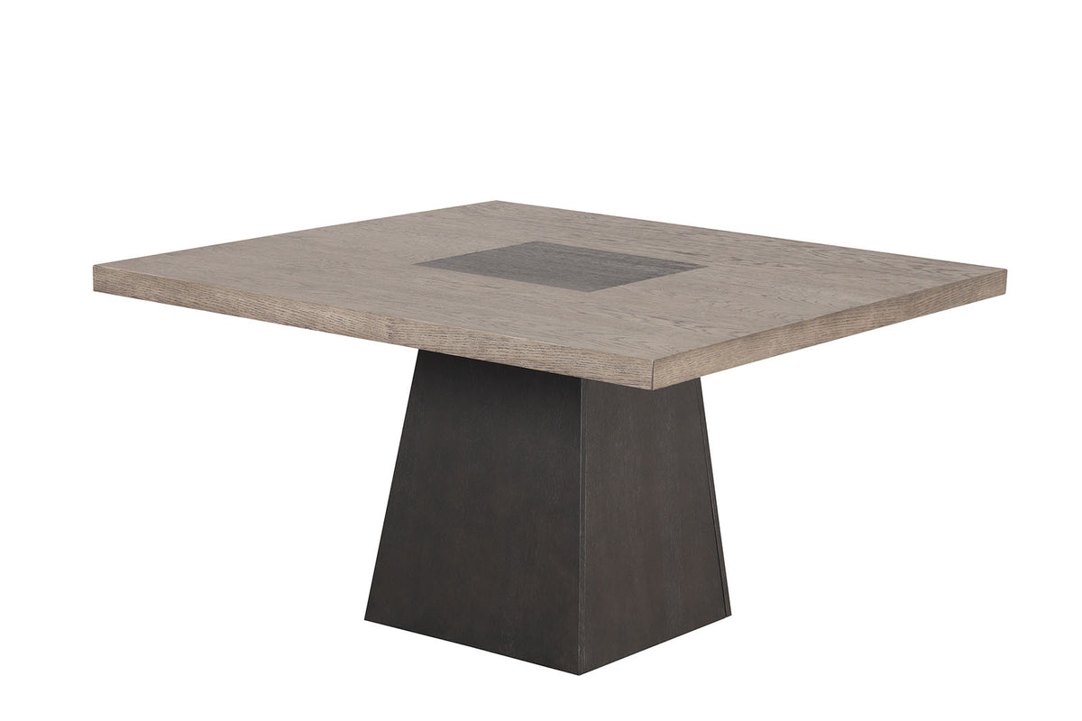 Broager Rustic Oak/Dark Walnut 5 Pc Dining Table Set (White Caster Chairs) from Furniture of America - Luna Furniture