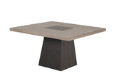 Broager Rustic Oak/Dark Walnut 5 Pc Dining Table Set (White Caster Chairs) from Furniture of America - Luna Furniture