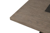 Broager Rustic Oak/Dark Walnut 5 Pc Dining Table Set (White Caster Chairs) from Furniture of America - Luna Furniture