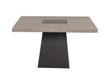 Broager Rustic Oak/Dark Walnut 5 Pc Dining Table Set (White Caster Chairs) from Furniture of America - Luna Furniture