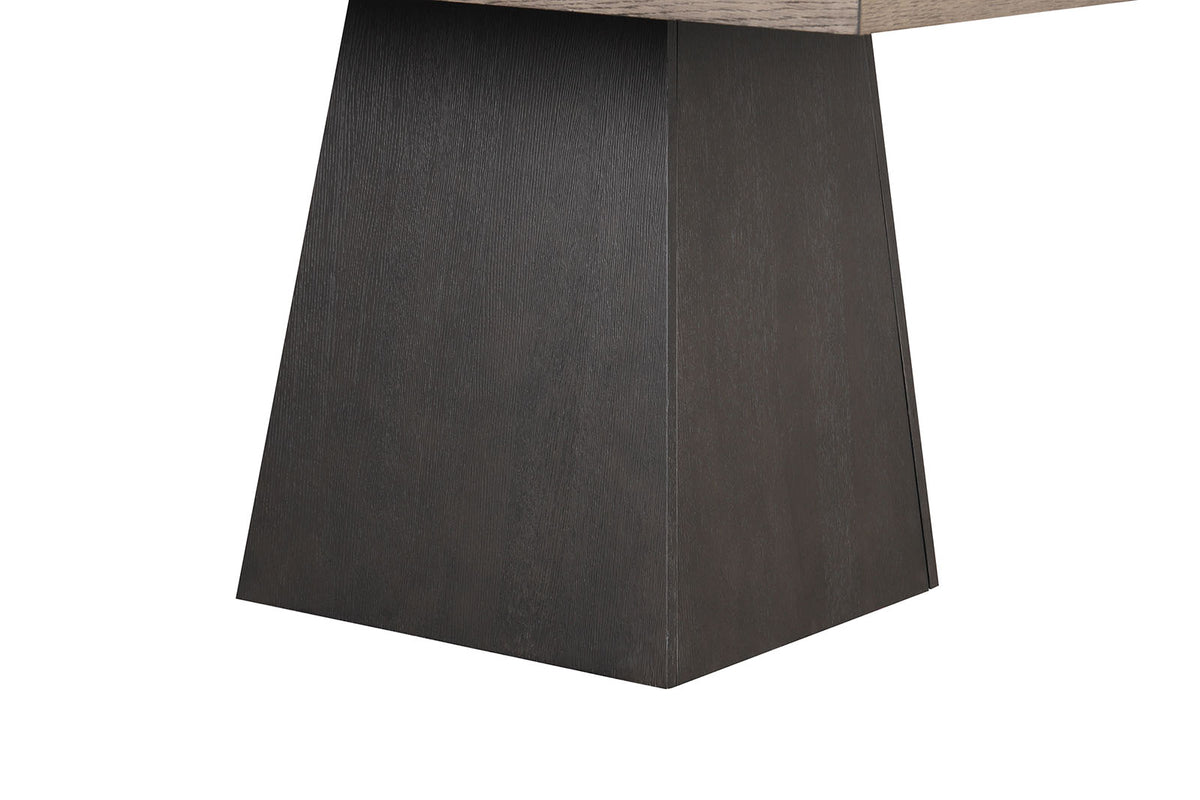 Broager Rustic Oak/Dark Walnut 5 Pc Dining Table Set (White Caster Chairs) from Furniture of America - Luna Furniture