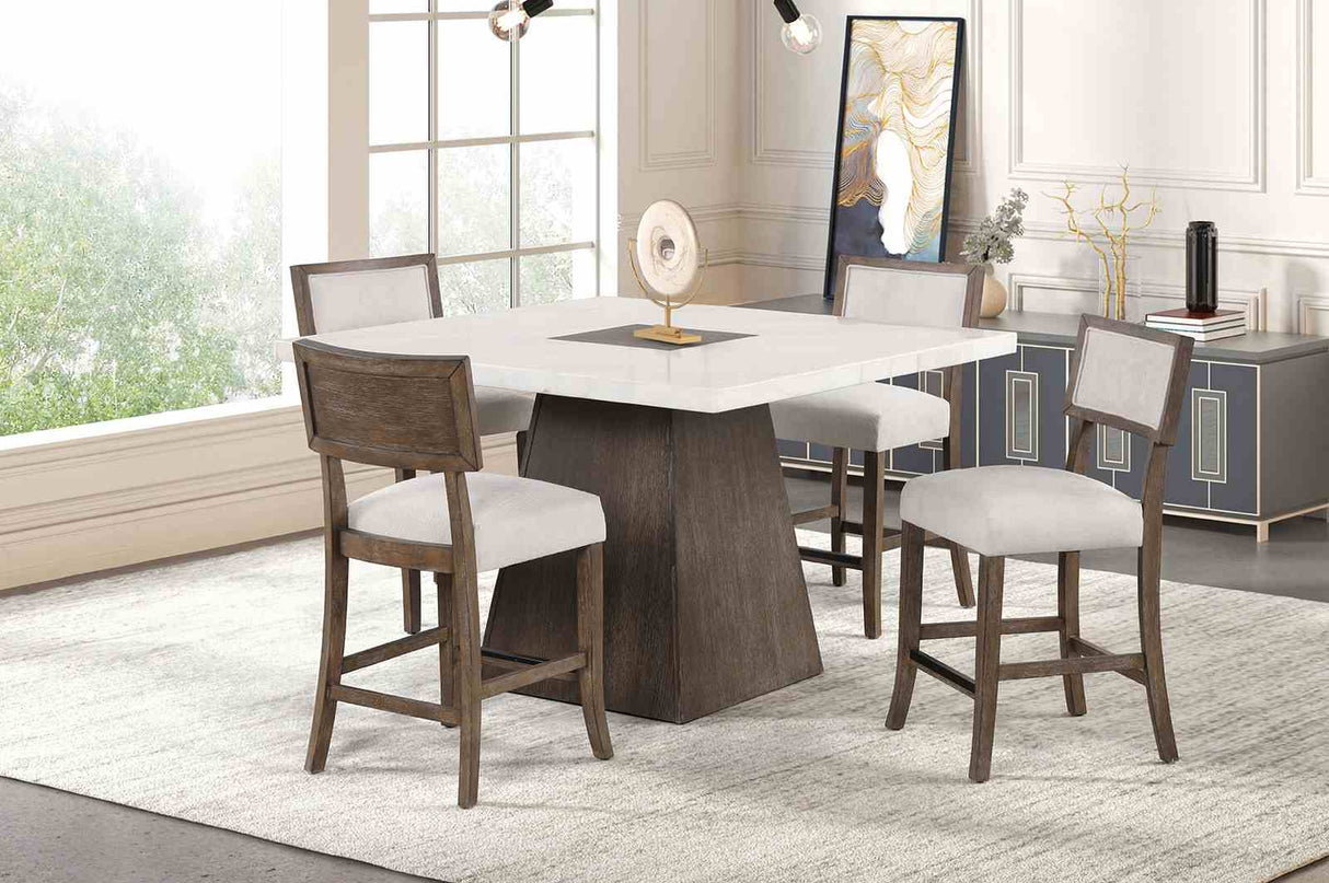 Grasten Dark Walnut Counter Ht. Table from Furniture of America - Luna Furniture