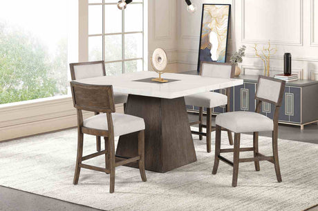 Grasten Dark Walnut Counter Ht. Table from Furniture of America - Luna Furniture