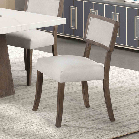 Grasten Dark Walnut/White 5-Piece Dining Room Set from Furniture of America - Luna Furniture