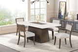 Grasten Dark Walnut/Light Gray Side Chair from Furniture of America - Luna Furniture