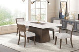 Grasten Dark Walnut/Light Gray Side Chair from Furniture of America - Luna Furniture
