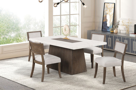 Grasten Dark Walnut/Light Gray Side Chair from Furniture of America - Luna Furniture