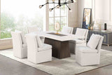 Grasten Dark Walnut 7 Pc Dining Table Set from Furniture of America - Luna Furniture