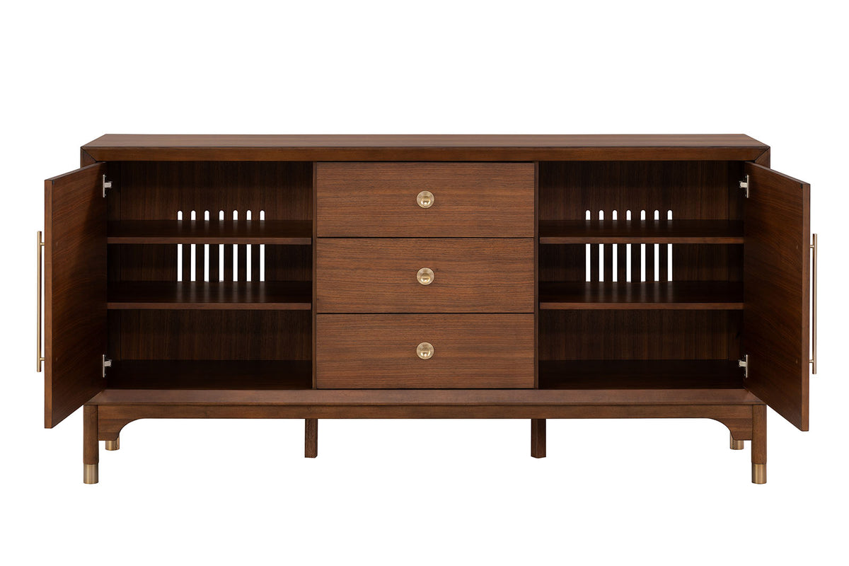 Hepburne Walnut Server from Furniture of America - Luna Furniture
