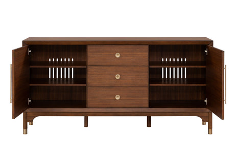 Hepburne Walnut Server from Furniture of America - Luna Furniture