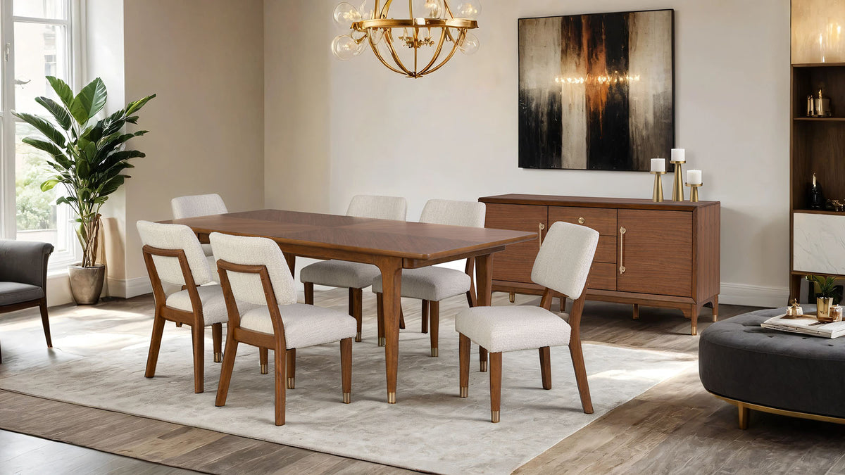 Hepburne Walnut Dining Table from Furniture of America - Luna Furniture