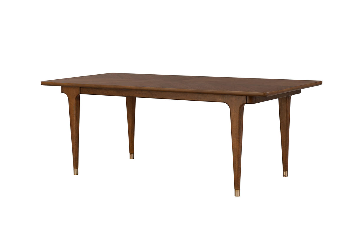 Hepburne Walnut 7 Pc Dining Table Set from Furniture of America - Luna Furniture