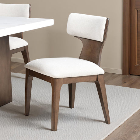 Caerwys Beige/Brown Side Chair, Set of 2 from Furniture of America - Luna Furniture