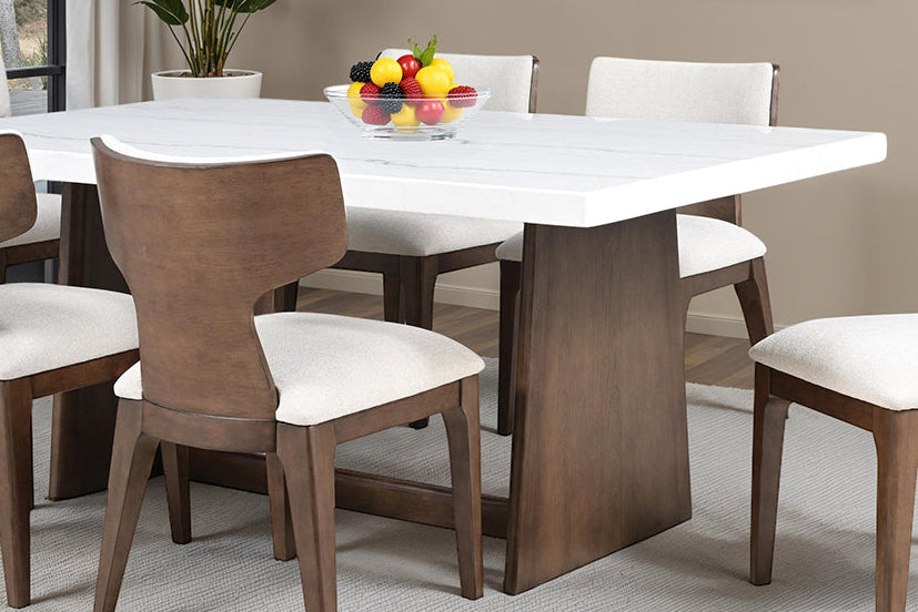 Caerwys Brown 7 Pc Dining Table Set from Furniture of America - Luna Furniture