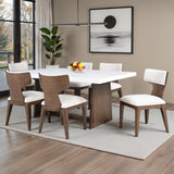 Caerwys Brown 7 Pc Dining Table Set from Furniture of America - Luna Furniture