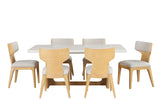 Caerwys Natural 7 Pc Dining Table Set from Furniture of America - Luna Furniture