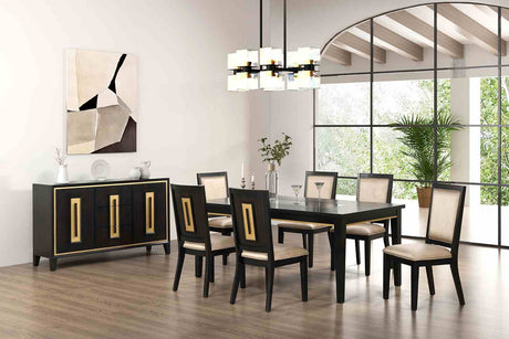 Kenyada Espresso Contemporary Dining Room Set from Furniture of America - Luna Furniture