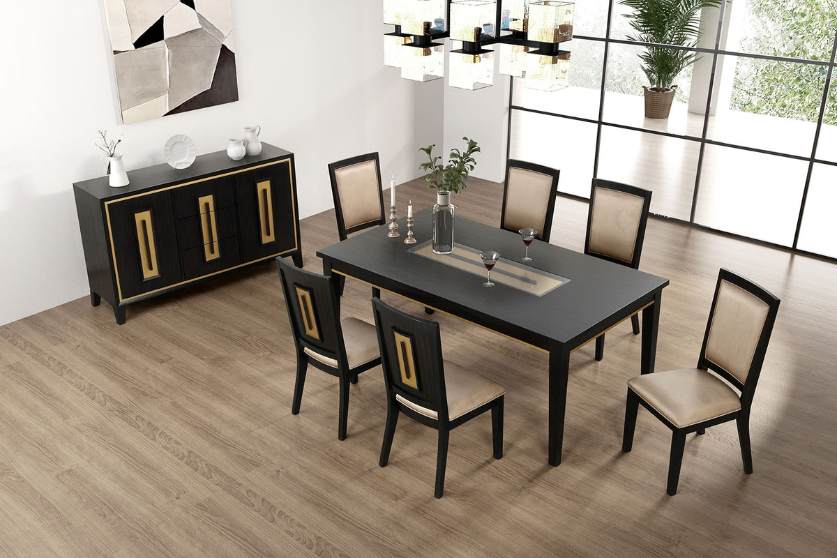 Kenyada Espresso Dining Table from Furniture of America - Luna Furniture