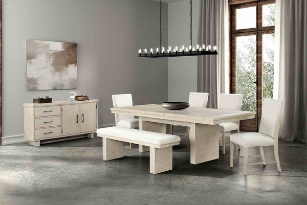 Hagerman Natural 6-Piece Dining Room Set with Bench