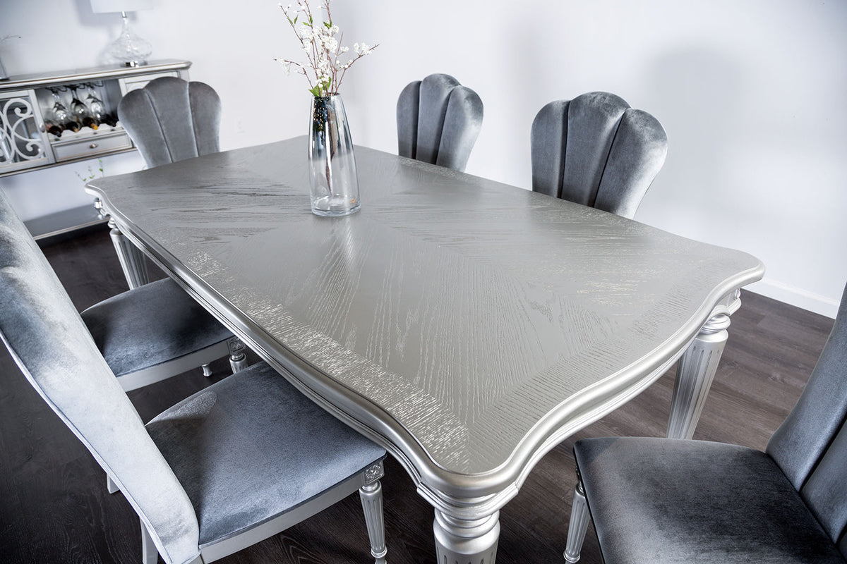 Melodi Parc Silver 7 Pc Dining Table Set from Furniture of America - Luna Furniture