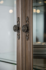 Seven Oaks Weathered Oak Hutch & Buffet from Furniture of America - Luna Furniture