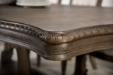 Seven Weathered Oak/Beige Traditional Dining Room Set from Furniture of America - Luna Furniture
