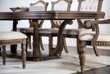 Seven Weathered Oak/Beige Traditional Dining Room Set from Furniture of America - Luna Furniture