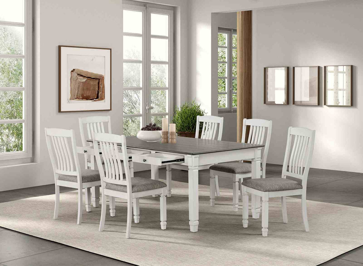 Pendola Rustic White Side Chair from Furniture of America - Luna Furniture