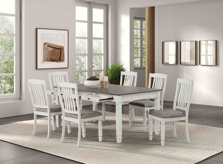 Pendola Rustic White Side Chair from Furniture of America - Luna Furniture