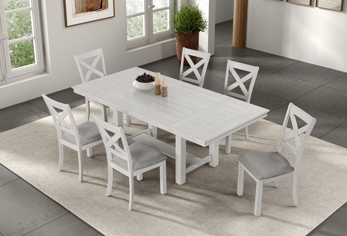 Ferrone Rustic White Oak Dining Table from Furniture of America - Luna Furniture