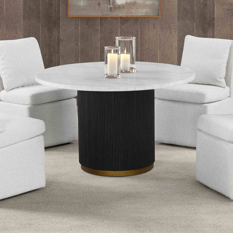 Varde Black/White 5-Piece Dining Room Set from Furniture of America - Luna Furniture