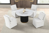 Varde Black/White 5-Piece Dining Room Set from Furniture of America - Luna Furniture