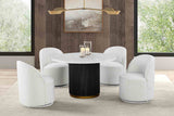 Varde Black/White 5-Piece Dining Room Set from Furniture of America - Luna Furniture