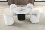 Varde Black/White 5-Piece Dining Room Set from Furniture of America - Luna Furniture