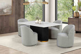 Morges Black/White 5 Pc Dining Table Set from Furniture of America - Luna Furniture