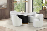 Morges Black/White 5 Pc Dining Table Set from Furniture of America - Luna Furniture