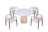 Neasden Natural/Black/White 5 Pc Dining Table Set from Furniture of America - Luna Furniture