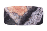 Contemporary dining table, stone-look top pattern, top view
