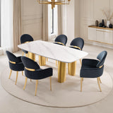 Northall White/Gold/Black 5 Pc Dining Table Set from Furniture of America - Luna Furniture
