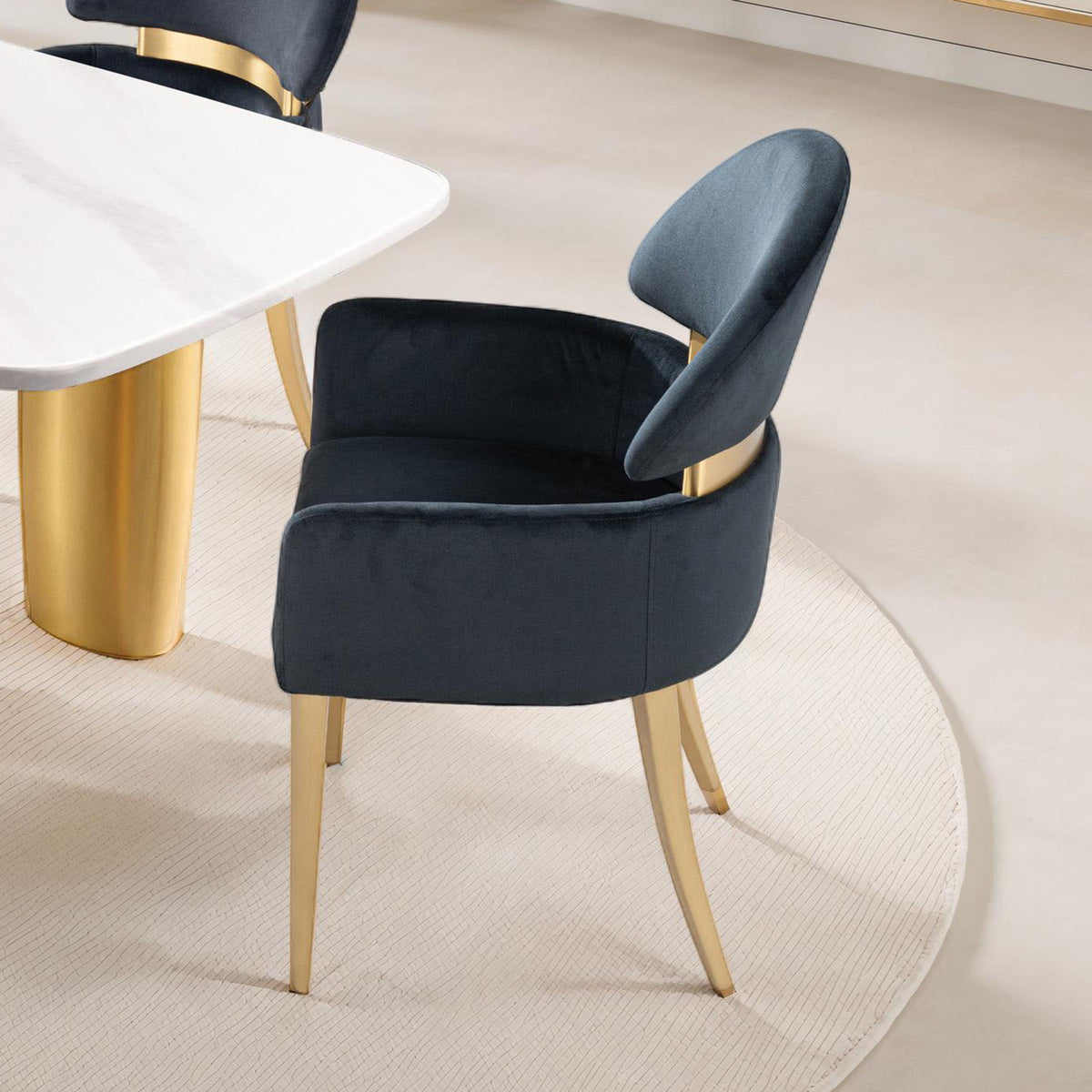 Northall Black/Gold Arm Chair (2/Ctn) from Furniture of America - Luna Furniture