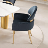 Northall Black/Gold Arm Chair (2/Ctn) from Furniture of America - Luna Furniture