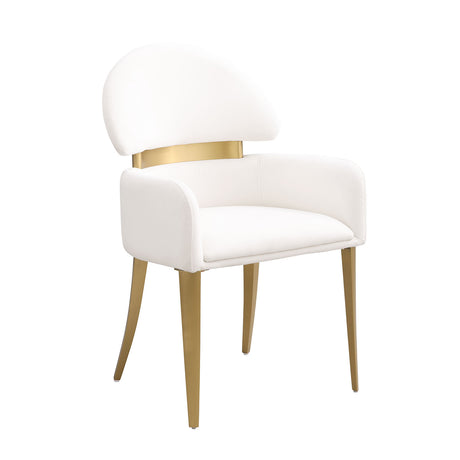 Northam White/Matte Gold Arm Chair, Set of 2 from Furniture of America - Luna Furniture