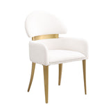 Northam White/Matte Gold 5 Pc Dining Table Set from Furniture of America - Luna Furniture