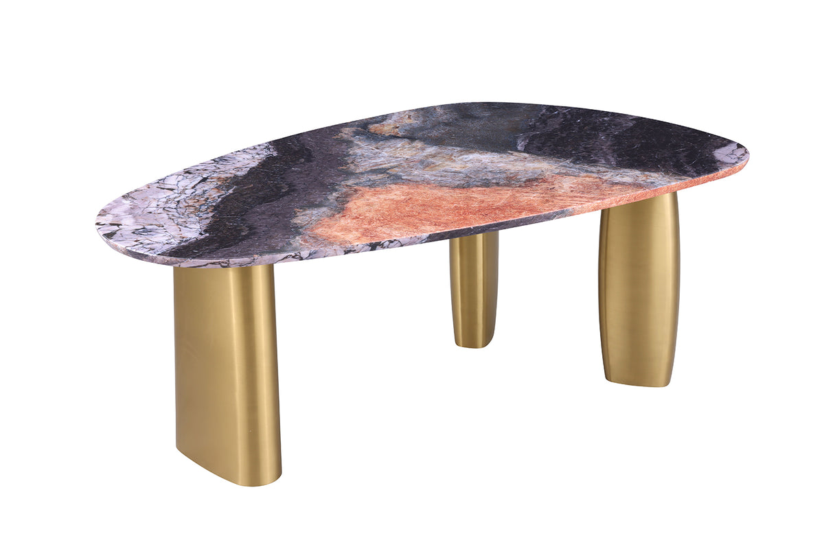 Northwich Black/Gray/Matte Gold 7 Pc Dining Table Set from Furniture of America - Luna Furniture