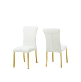 Holstebro Gold/White 5 Pc 60" Dining Table Set from Furniture of America - Luna Furniture
