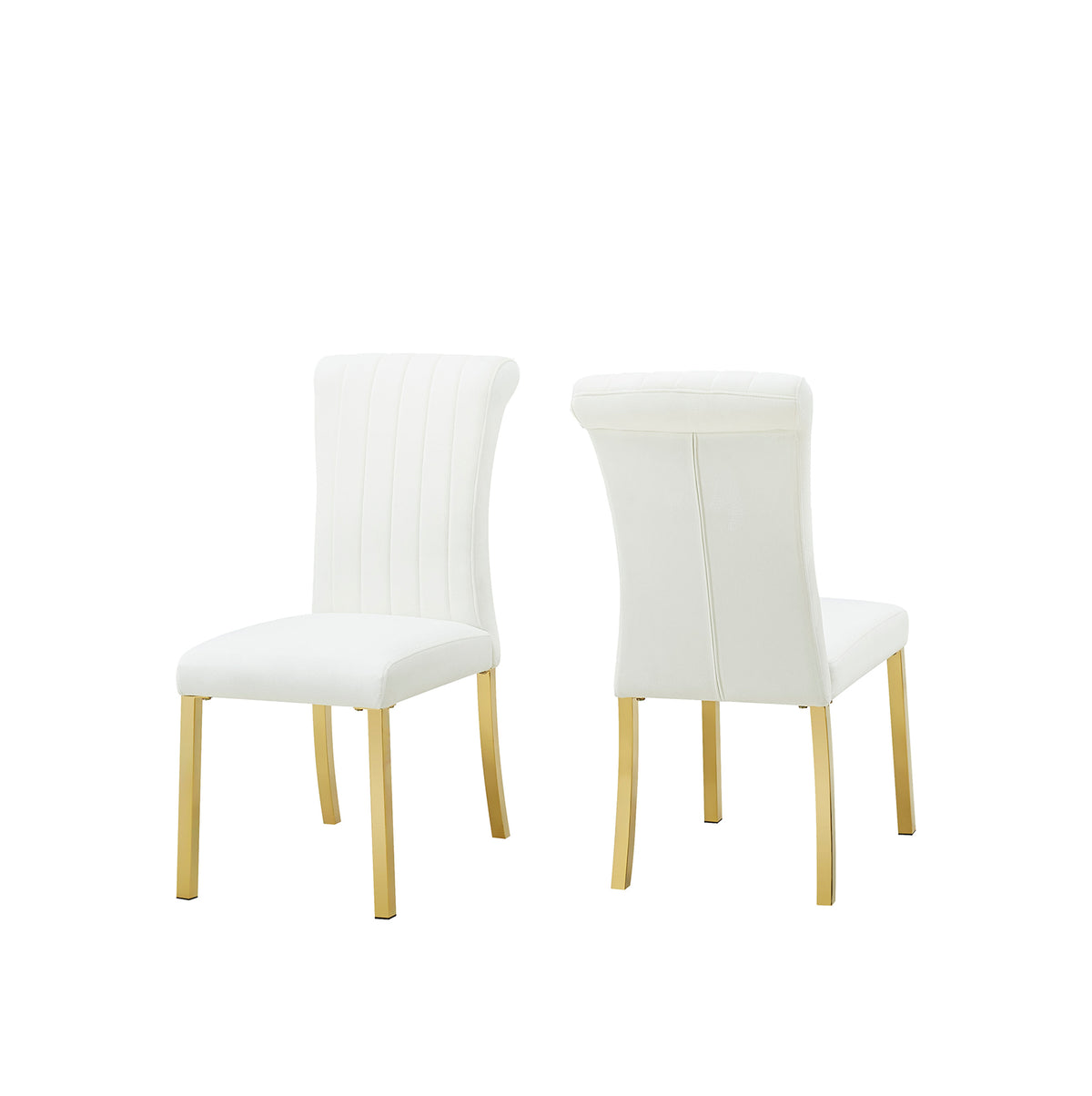 Holstebro Gold/White Side Chair (2/Ctn) from Furniture of America - Luna Furniture